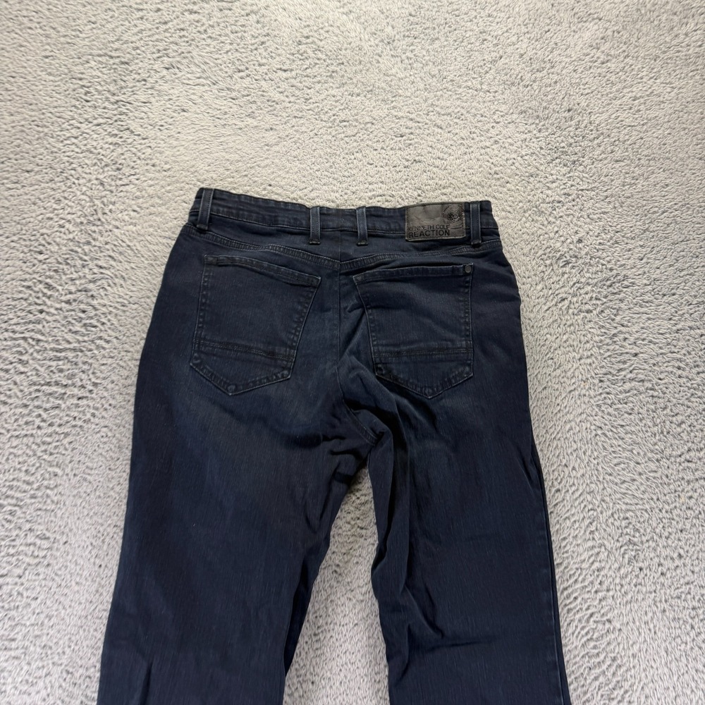 Kenneth Cole Jeans Mens 34x32 Blue Cotton Denim Straight Stretch Faded Workwear - Picture 6 of 12